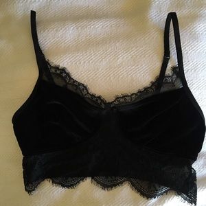 Velvet black bralette